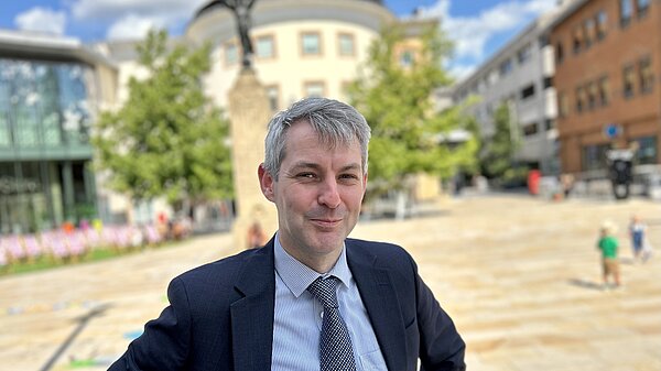 Will Forster in Jubilee Square