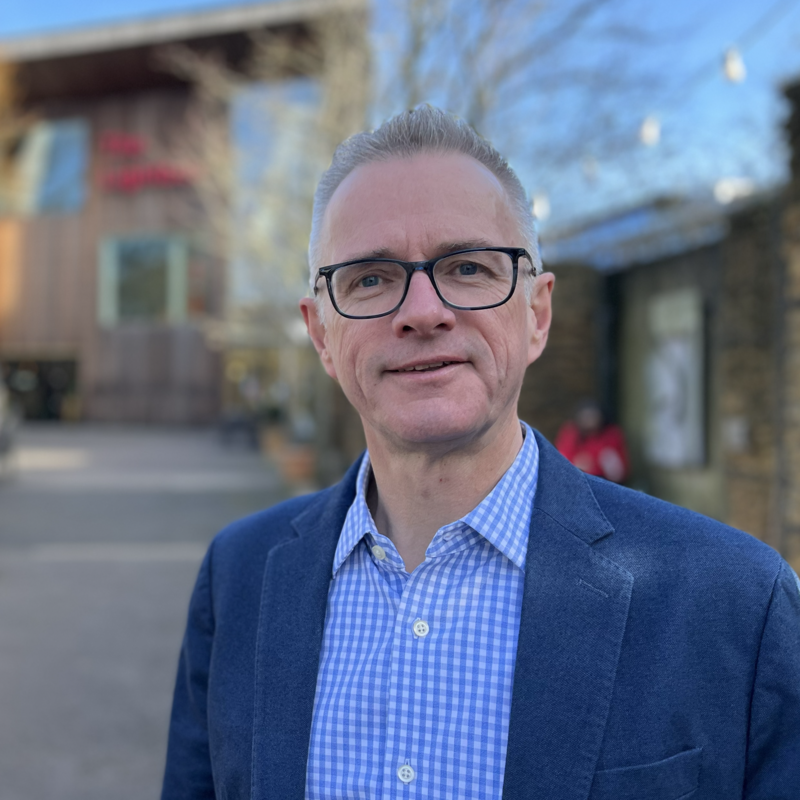 Dale Roberts outside the Lightbox