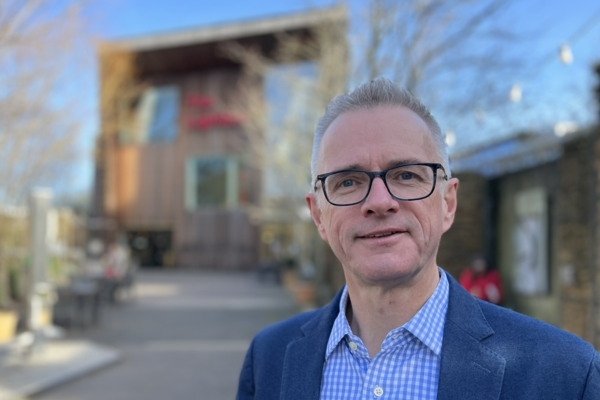 Dale Roberts outside the Lightbox Woking