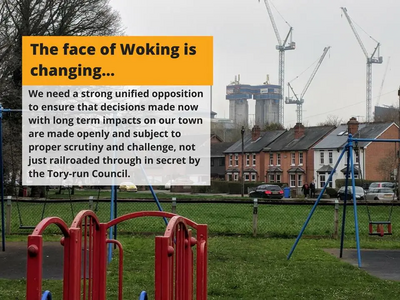 Image courtesy of Woking Lib Dems Open Space or Building site?